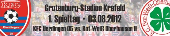 Banner des 1. Spieltag gegen SC Rot-Weiß Oberhausen II