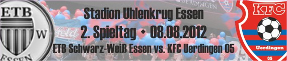 Banner des 2. Spieltag beim ETB  Schwarz-Weiß Essen