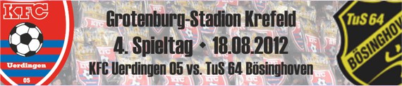 Banner des 4. Spieltag gegen TuS 64 Bösinghoven