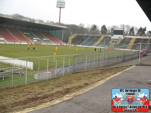 Blick in das Grotenburg-Stadion zu Krefeld