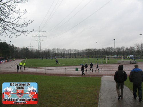 Blick auf die Bezirkssportanlage Grazer Straße in Baumberg