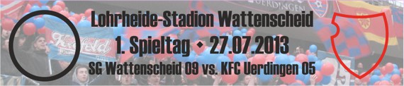 Banner des 1. Spieltag bei der SG Wattenscheid 09