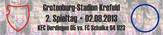 Banner des 2. Spieltag gegen FC Schalke 04 U23
