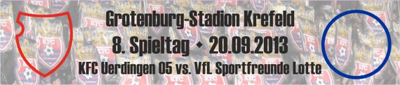 Banner des 8. Spieltag gegen VfL Sportfreunde Lotte