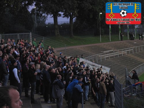 Uerdinger Fanblock in Mönchengladbach