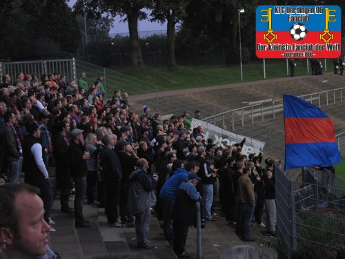 Uerdinger Fanblock in Mönchengladbach