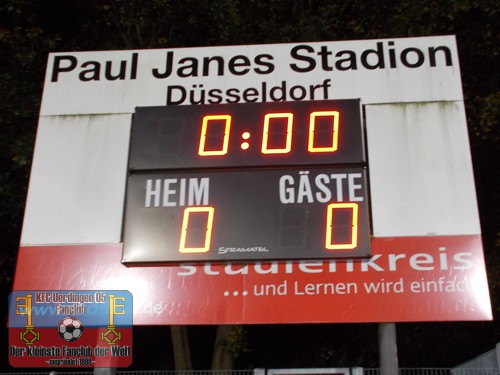 Anzeigetafel Paul-Janes-Stadion Düsseldorf
