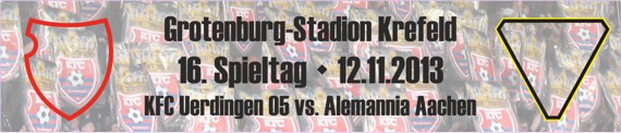 Banner des Spiels vom 16. Spieltag gegen TSV Alemannia Aachen