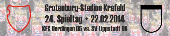 Banner des Spiels vom 24. Spieltag gegen SV Lippstadt 08