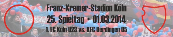 Banner des Spiels vom 25. Spieltag bei der U23 des 1. FC Köln