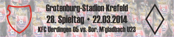 Banner vom 28. Spieltag gegen Borussia Mönchengladbach U23