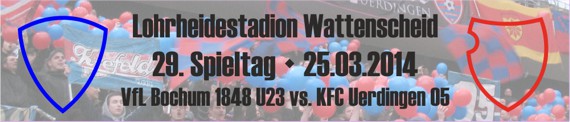Banner vom 29. Spieltag bei der U23 des VfL Bochum