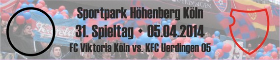 Banner des Spiels vom 31. Spieltag beim FC Viktoria Köln