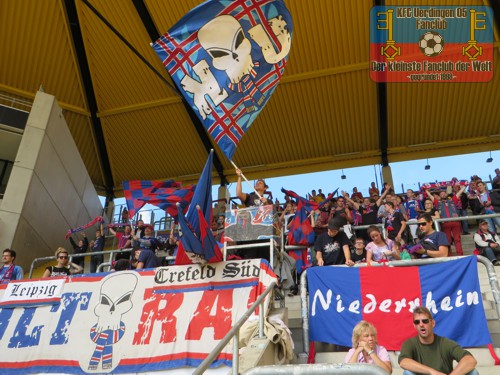 Uerdinger Fans auf dem Aachener Tivoli