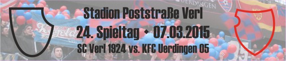 Banner des 24. Spieltags beim SC Verl