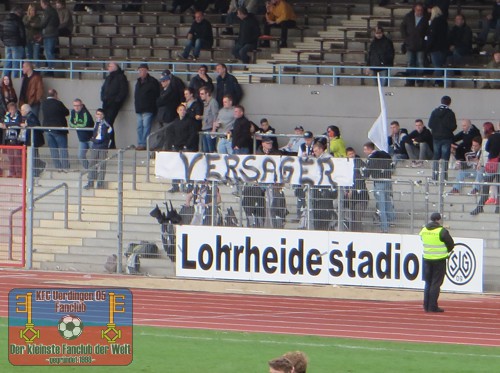 Reaktion der Wattenscheider Fans in der Halbzeit