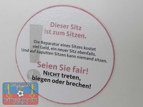 Appell auf den Sitzschalen