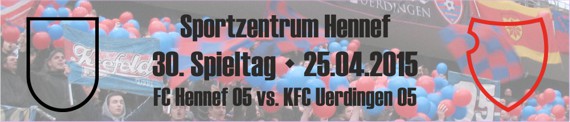 Banner des 30. Spieltags beim FC Hennef 05