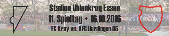 Banner des 11. Spieltags beim FC KRay