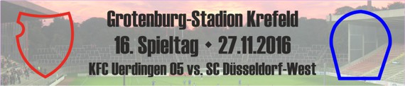 Banner des 16. Spieltags gegen SC Düsseldorf-West