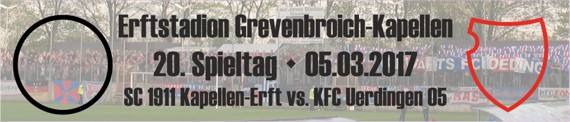 Banner vom 20. Spieltag beim SC 1911 Kapllen-Erft