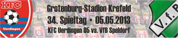 Banner vom 34. Spieltag gegen den VfB Speldorf