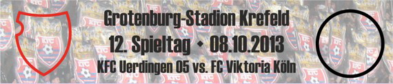 Banner des 12. Spieltags gegen den FC Viktoria köln