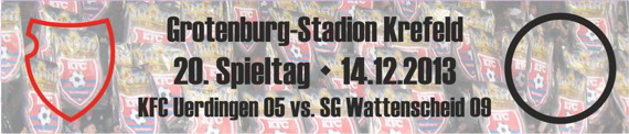 Banner des Spiels vom 20. Spieltag gegen die SG Wattenscheid 09