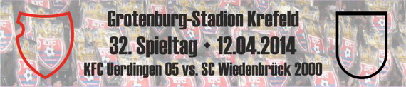 Banner vom 32. Spieltag gegen SC Wiedenbrück 2000
