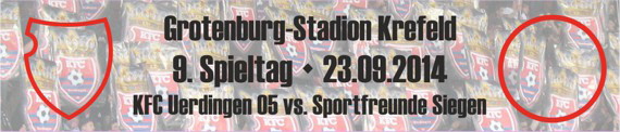 Banner des 9. Spieltags gegen die Sportfreunde Siegen