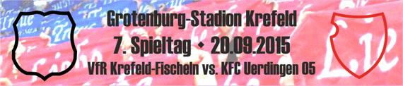 Banner des 7. Spieltags gegen den VfR Krefeld-Fischeln