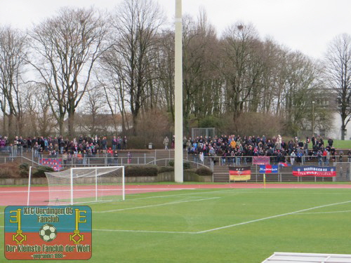KFC-Fanblock im Grenzlandstadion Mönchengladbach