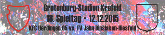Banner des 18. Spieltags gegen den TV Jahn Dinslaken-Hiesfeld