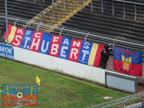 Zaunfahne der KFC-Fans St. Hubert und den KFC-Fanclubs Golden Eagles 1983