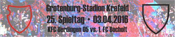 Banner des 25. Spieltags gegen den 1. FC Bocholt