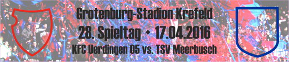 Banner des 28. Spieltags gegen den TSV Meerbusch