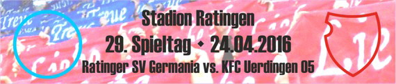 Banner vom 29. Spieltags bei der Ratinger SpvG Germania 04/19