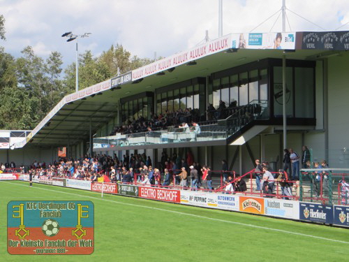 Blick auf die neue VIP-Tribüne in der Sportclub Arena Verl