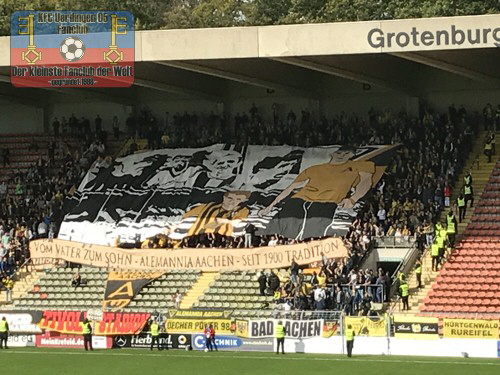 Aachener Fans in der Krefelder Grotenburg