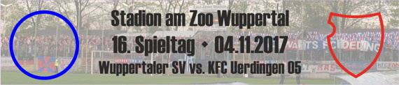 Banner des 16. Spieltags beim Wuppertaler SV