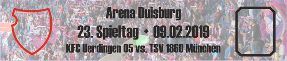 Banner vom 23. Spieltag gegen TSV 1860 München