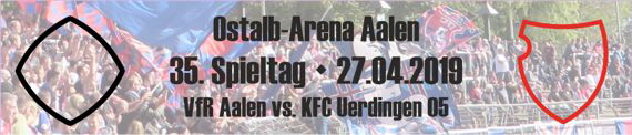 Banner vom 35. Spieltag beim VfR Aalen